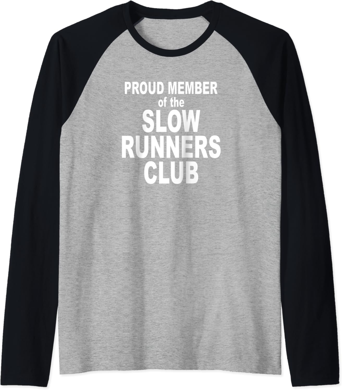 Cute Running Slow Runners Club Funny Novelty Shirt Raglan
